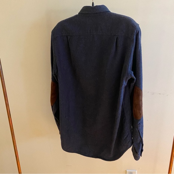 J.Crew Wool-Cotton Shirt, Navy - Picture 3 of 5